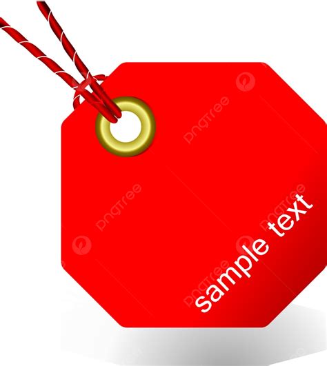 Red Tag Clipart Transparent Background Red Tag Or Sticker Vector