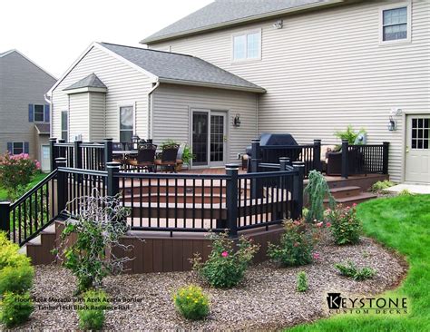 Azek Morando With Azek Acacia Border Deck With Timbertech Black