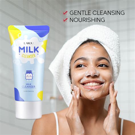 Laikou Milk Whitening Facial Wash Deep Cleansing Foam Cleanser Oil Control 50g Shopee Singapore