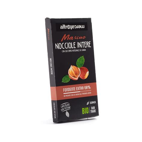 Cioccolato Mascao Fondente Extra Con Nocciole Intere Bio 100g