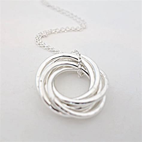 Six Interlinked Rings Necklace By Sophie Jones Jewellery