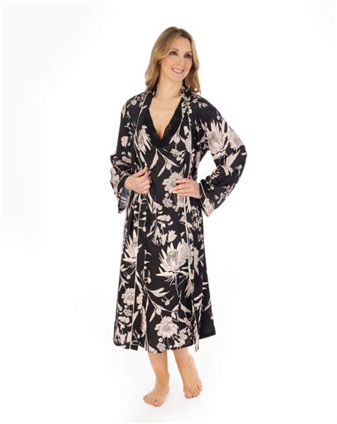 Slenderella Gaspe Satin Wrap Black Sugar And Spice Lingerie