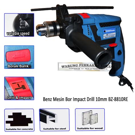 Jual Benz Mesin Bor 10mm Impact Drill 10 Mm Beton Kayu Besi Tembok