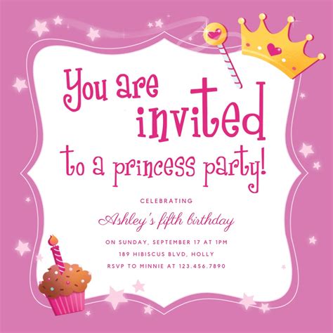 Princess Magic Birthday Invitation Template Free Greetings Island