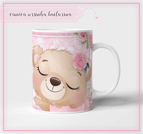 Arte Caneca Ursinha Bailarina Arquivo Digital No Elo7 Arquivos