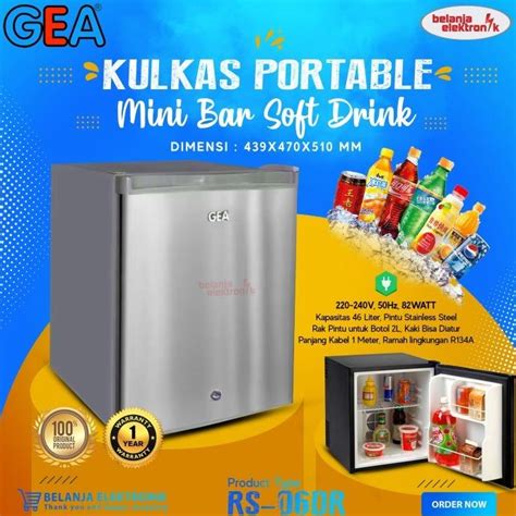 Jual Gea Kulkas Mini Portable Rs Dr Mini Bar Soft Drink Cabinet Rs