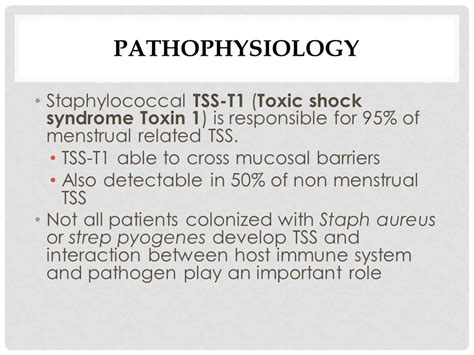 Toxic Shock Syndrome Pathogenesis