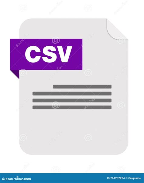 Icono De Formato De Archivo De Documento Csv Stock De Ilustraci N