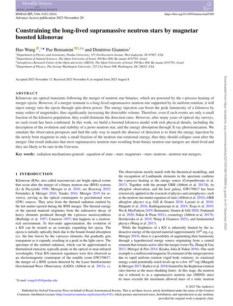 Pdf Constraining The Long Lived Supramassive Neutron Stars By