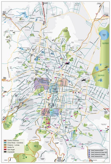 Mapa Turistico Ciudad De Mexico