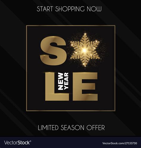 Christmas sale banner elegant design template Vector Image