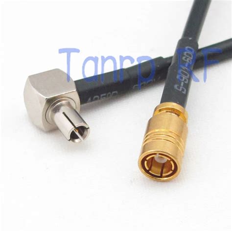 6in TS9 Male Plug Right Angle To SMB Female Jack RF Connector Adapter