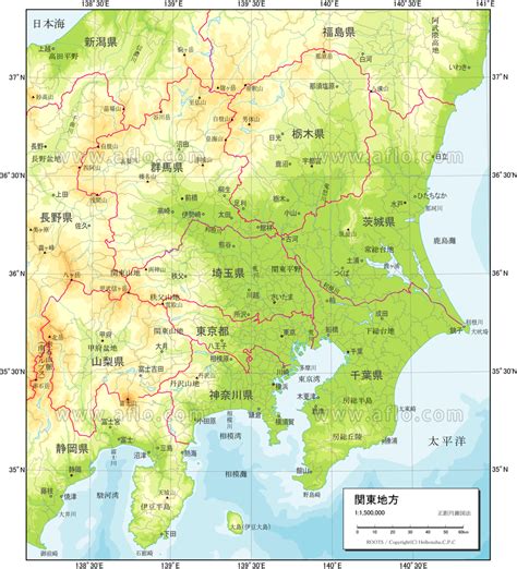 関東地方 自然図 ベクター地図素材のダウンロード販売 アフロモール