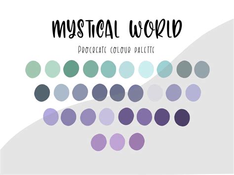 Mystical World Procreate Colour Palette Mermaids Fantasy Worlds