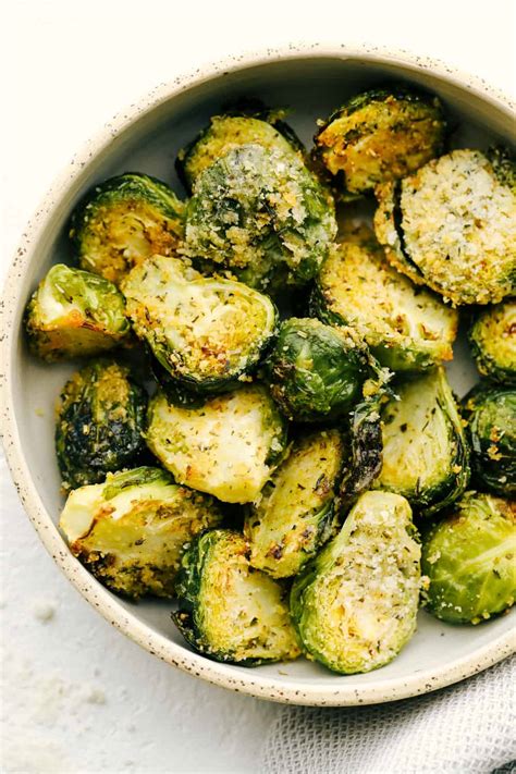 Air Fryer Crispy Parmesan Brussels Sprouts Recipe The Recipe Critic