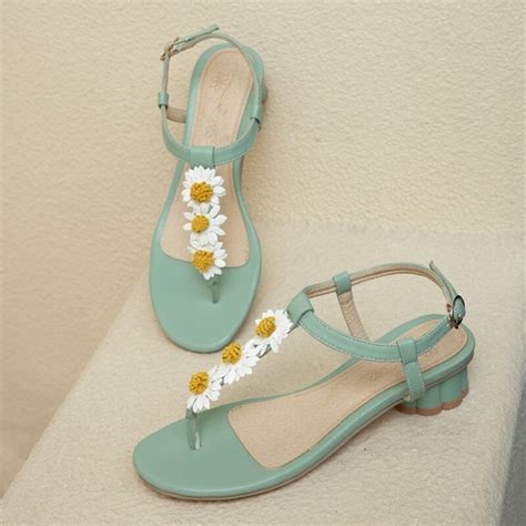 Ochanmeb Große Größe 44 45 Frauen Böhmen Blume Sandalen Schuhe Frau