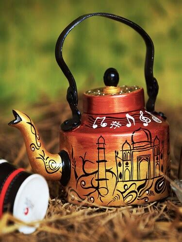 Buy Online Multicolor Hand Painted Aluminium Kettle From Coffee Tea