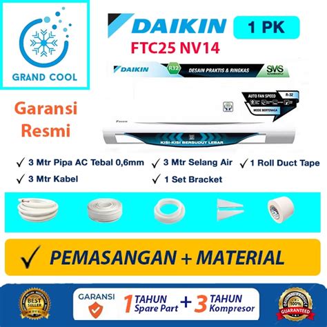 Jual AC DAIKIN FTC25NV14 FTC 25 AC SPLIT 1 PK STANDARD THAILAND