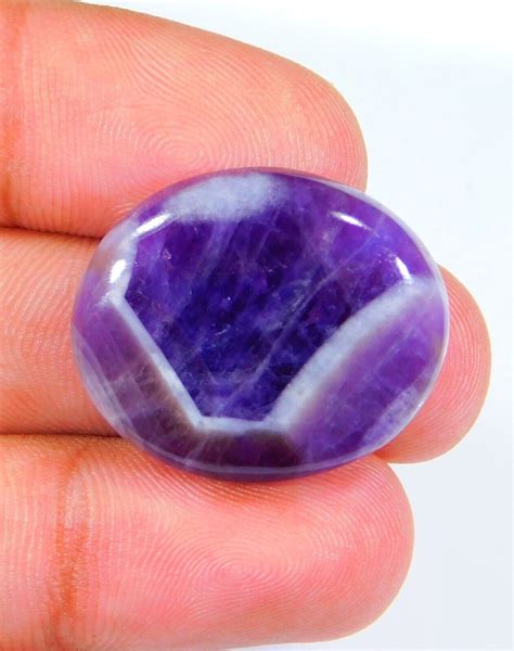 43 CT Natürlich Lila Winkel Amethyst Oval Cabochon Edelstein Anhänger