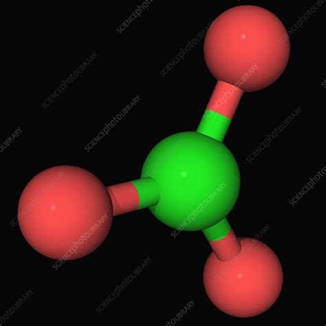 Chlorate ion molecule - Stock Image - F004/5638 - Science Photo Library