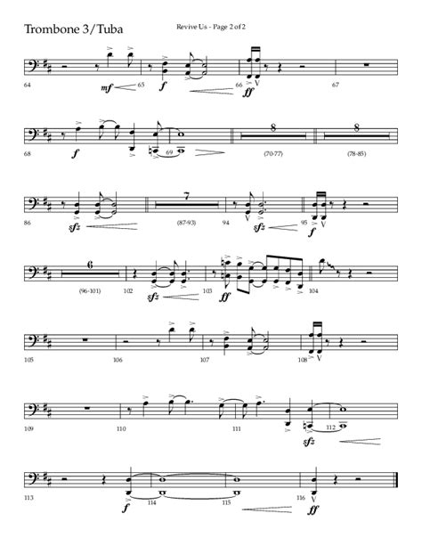 Revive Us Choral Anthem SATB Trombone Tuba Sheet Music PDF Lifeway