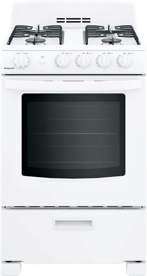 Hotpoint Rgas300dmww 24 Inch Freestanding Gas Range With 4 Sealed