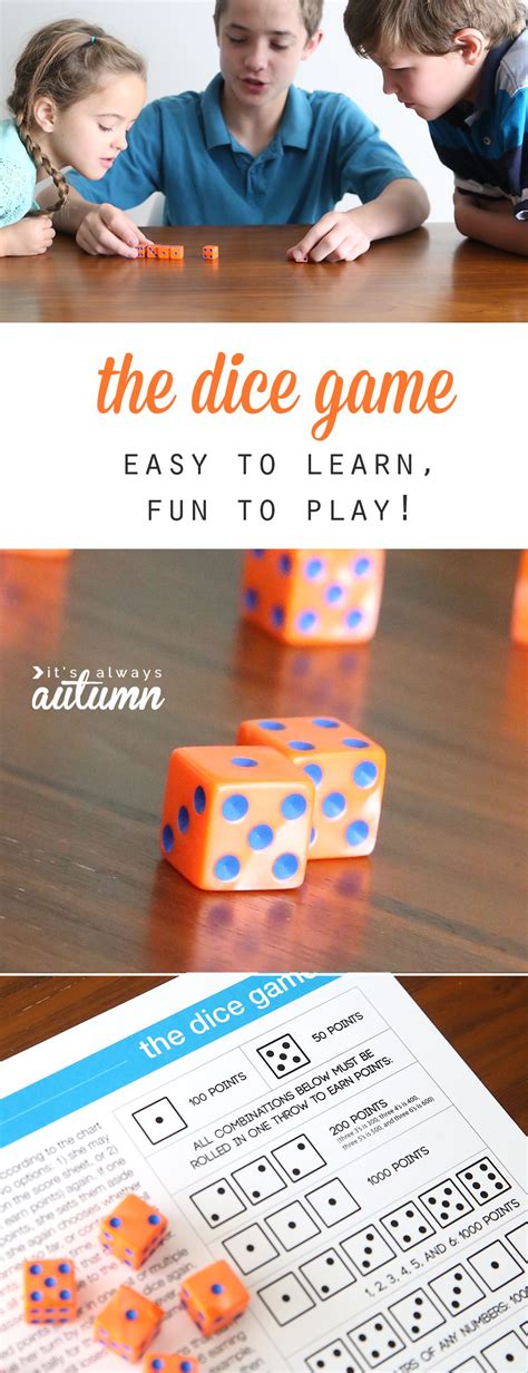 The Dice Game Fun And Easy Game For Kids And Adults Its Always