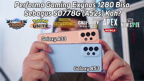 Test Gaming Samsung Galaxy A53 A33 Exynos 1280 Indonesia Youtube