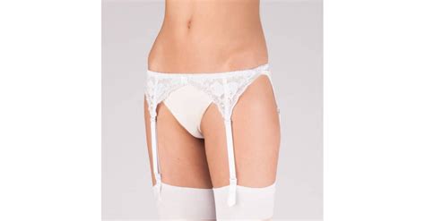 Narrow Lace Suspender Belt White Eternal Goth