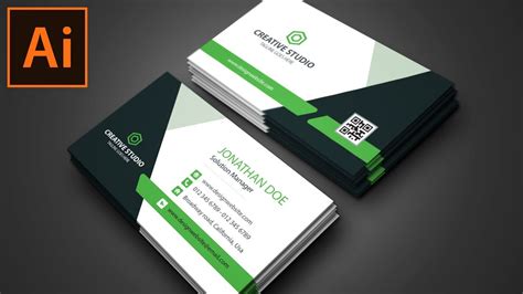 Create A Print Ready Business Card Design In Adobe Illustrator Youtube