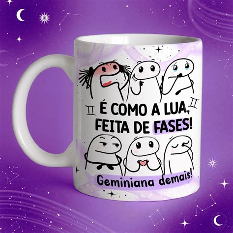 Caneca Meme Flork Signo Gêmeos Elo7 Produtos Especiais