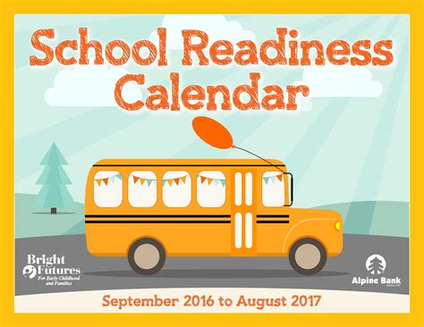 Bright Futures School Readiness Calendar 16 17 By Bright Futures Issuu