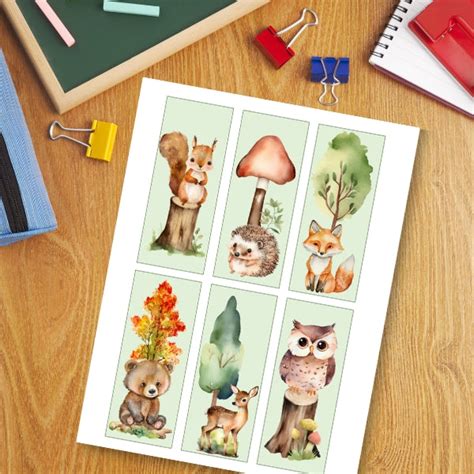 Woodland Animals Bookmarks Printable - Namastay Nature