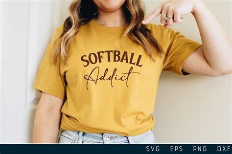 Softball Addictsoftball Or Baseball Svg Graphic By Md Shahjahan