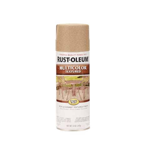 Rust Oleum Stops Rust Satin Desert Bisque Textured Spray Paint Net Wt 12 Oz In The Spray