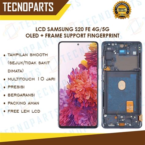 Jual GROSIR LCD SAMSUNG S20 FE 4G 5G OLED FRAME SUPPORT FINGERPRINT