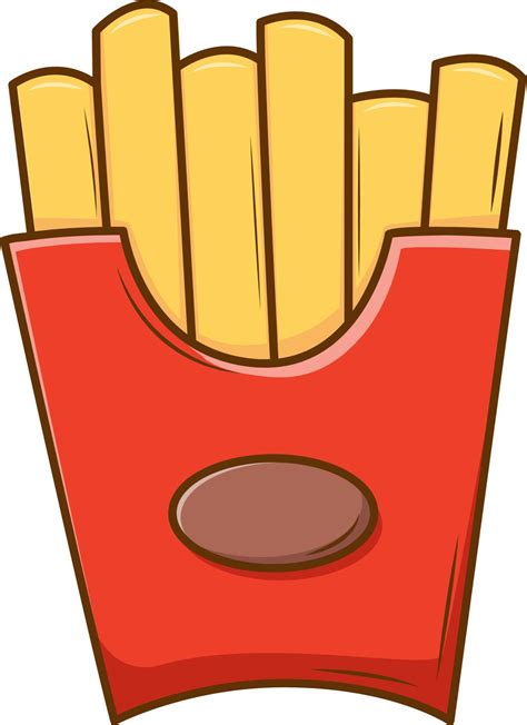 French Fries Vector Illustration Fast Food Menu Cartoon 20527580