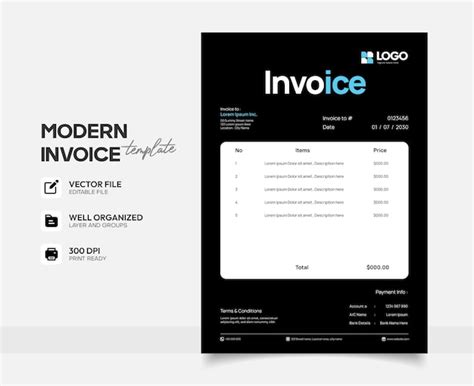 Premium Vector Simple Corporate Invoice Templates