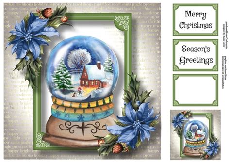 Watercolour Snowglobe Christmas Cottage 8x8 Cup11760051763