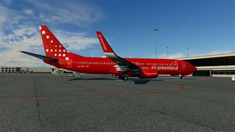 Air Greenland Livery For Zibo Mod B737 800 X Plane 12