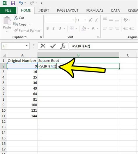 How To Find A Square Root In Excel 2013 Live2tech