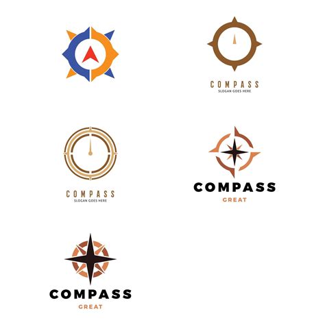 Set Of Compass Icon Logo Design Template 44572614 Vector Art At Vecteezy