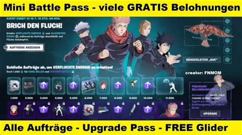 Gratis Battle Pass Fortnite X Kaisen Tons Of Free Rewards And Quests