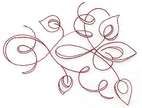 Redwork Leaves Embroidery Design Annthegran