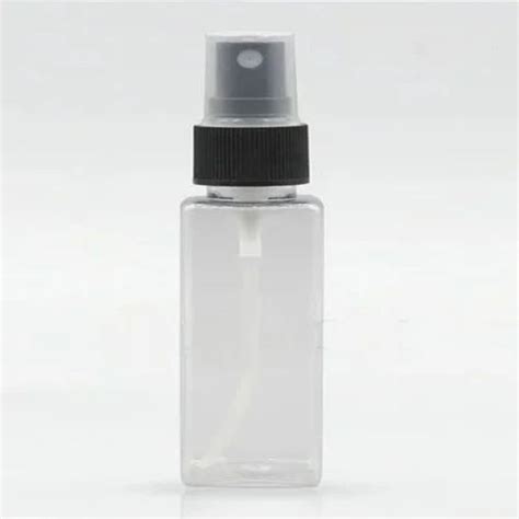 50ml Transperent Square Pet Bottle With 20mm Mist Spray Pump At Rs 5 7