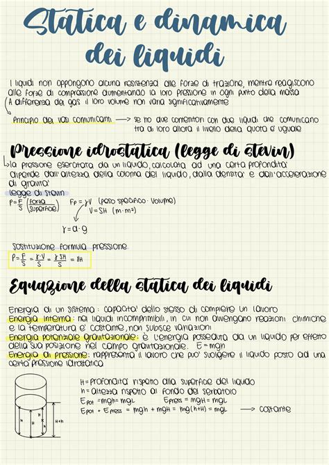 SOLUTION Chimica Statica E Dinamica Dei Fluidi Studypool