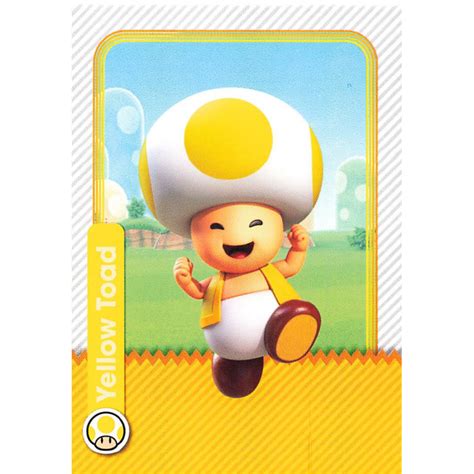 052 TOAD TOADETTE CARD Yellow Toad Super Mario Super Mario Trading