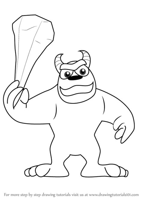 How To Draw Bentley The Yeti From Spyro Spyro Step By Step
