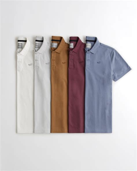 Hollister Logo Icon Polo 5 Pack In Blue For Men Lyst UK