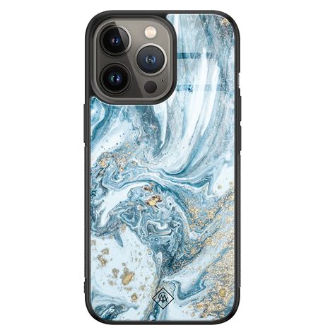 Iphone Pro Glazen Hardcase Marble Sea Casimoda Nl